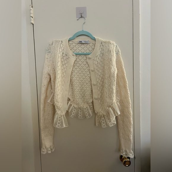 NWOT Zara Lace Cardigan - Picture 6 of 9